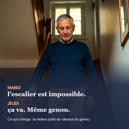 Mardi l'escalier est impossible, jeudi ça va (image générée par IA)